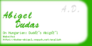 abigel dudas business card